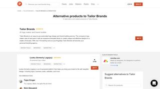 
                            10. 9 Alternatives to Tailor Brands | Product Hunt