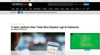 
                            7. 9 April, Aplikasi Uber Tidak Bisa Dipakai Lagi di Indonesia - Kompas ...