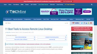 
                            1. 9 Best Tools to Access Remote Linux Desktop - Tecmint