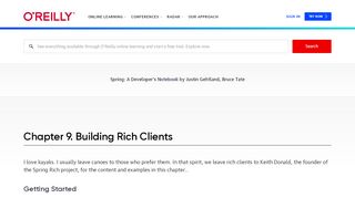 
                            9. 9. Building Rich Clients - Spring: A Developer's Notebook [Book]