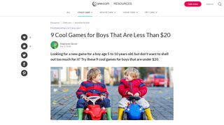 
                            11. 9 Cool Games For Boys That Are Less Than $20 - Care.com