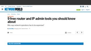 
                            4. 9 free router and IP admin tools you should know about | Network World