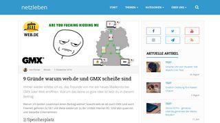 
                            9. 9 Gründe warum web.de und GMX scheiße sind | Netzleben