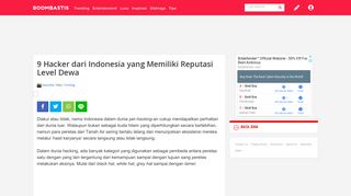 
                            10. 9 Hacker dari Indonesia yang Memiliki Reputasi Level Dewa ...