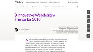 
                            7. 9 innovative Webdesign-Trends für 2018 - 99designs