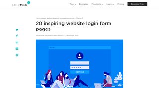 
                            7. 9 inspiring website login form pages - Justinmind