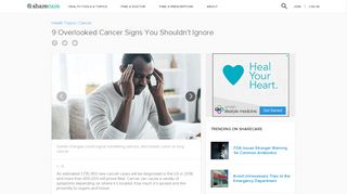 
                            13. 9 Overlooked Cancer Signs You Shouldn't Ignore | Cancer - Sharecare