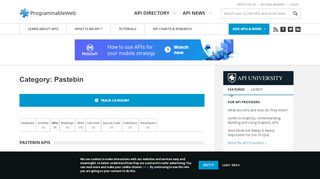 
                            9. 9 Pastebin APIs | ProgrammableWeb