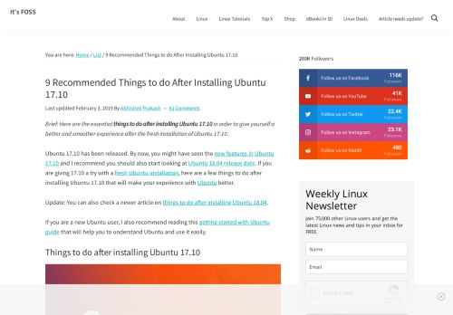 
                            6. 9 Recommended Things to do After Installing Ubuntu 17.10 [Must ...