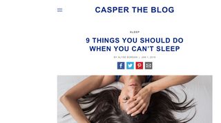 
                            12. 9 Things You Should Do When You Can't Sleep - Casper Blog