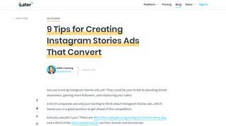 
                            13. 9 Tips for Creating Instagram Stories Ads That Convert - ...