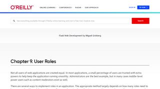 
                            9. 9. User Roles - Flask Web Development [Book] - O'Reilly Media