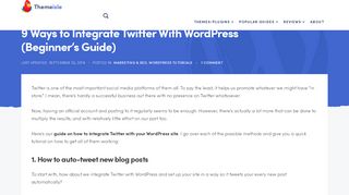 
                            9. 9 Ways to Integrate Twitter With WordPress (Beginner's Guide)