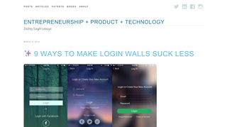 
                            5. 9 ways to make login walls suck less – Entrepreneurship. Product ...