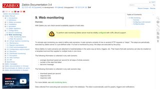 
                            4. 9. Web monitoring [Zabbix Documentation 3.4]