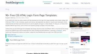 
                            9. 90+ Free CSS HTML Login Form Page Templates - freshDesignweb