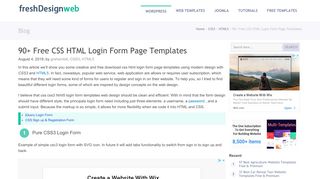 
                            1. 90+ Free CSS HTML Login Form Page Templates - ...