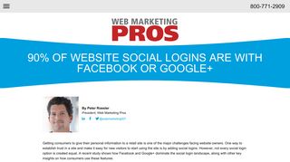 
                            4. 90% of Website Social Logins Are With Facebook or Google+ | Web ...