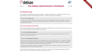 
                            12. 9.2. Remote Login - The Debian Administrator's Handbook