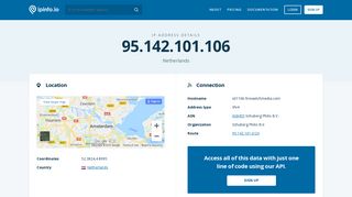 
                            8. 95.142.101.106 IP Address Details - IPinfo IP Address Geolocation API