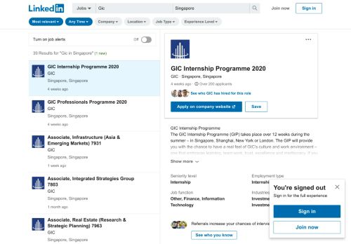 
                            4. 97 Gic jobs in Singapore - LinkedIn