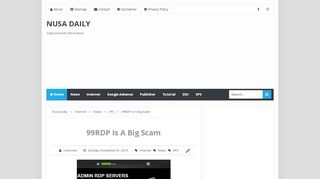 
                            9. 99RDP Is A Big Scam | Nusa Daily