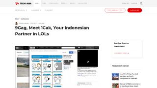 
                            13. 9Gag, Meet 1Cak, Your Indonesian Partner in LOLs - Tech in Asia