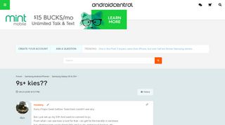 
                            13. 9s+ kies?? - Android Forums at AndroidCentral.com