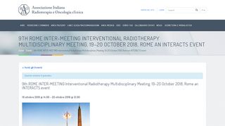 
                            11. 9th ROME INTER-MEETING Interventional Radiotherapy ... - Airo