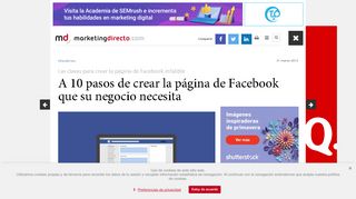 
                            6. A 10 pasos de crear la página de Facebook que su negocio necesita ...