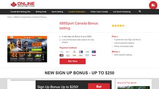 
                            13. A $250 New 888sports Betting Deposit Welcome Bonus