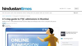 
                            8. A 5-step guide to FYJC admissions in Mumbai | mumbai news ...