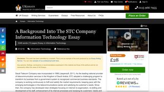 
                            11. A Background Into The STC Company Information ...