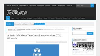 A Basic Info About Tata Consultancy Services (TCS) Ultimatix ...