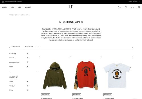 
                            4. A BATHING APE® |I.T | ITeSHOP.com