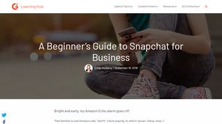 
                            6. A Beginner's Guide to Snapchat for Business - G2 Crowd Learning Hub