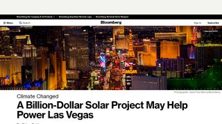 
                            13. A Billion-Dollar Solar Project May Help Power Las Vegas - Bloomberg