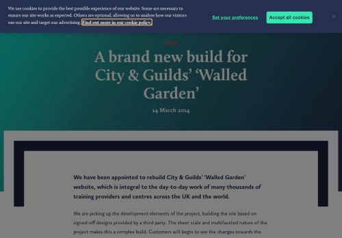 
                            13. A brand new build for City & Guilds' 'Walled Garden' | Redweb