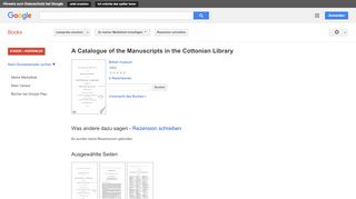 
                            8. A Catalogue of the Manuscripts in the Cottonian Library