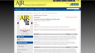 
                            9. A Closer Look at the Midsternal Stripe Sign : American Journal of ...