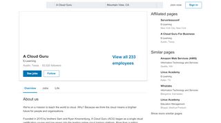 
                            10. A Cloud Guru | LinkedIn