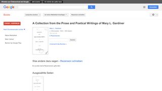 
                            9. A Collection from the Prose and Poetical Writings of Mary L. Gardiner