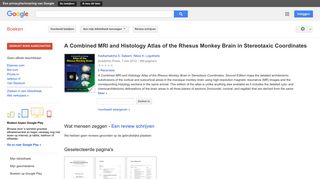 
                            12. A Combined MRI and Histology Atlas of the Rhesus Monkey Brain in ... - Resultaten voor Zoeken naar boeken met Google