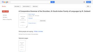 
                            10. A Comparative Grammar of the Dravidian, Or South-Indian Family of ...