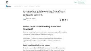 
                            9. A complete guide to using MetaMask (updated version) - Medium