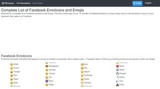 
                            9. A complete list of Facebook emoticons and emojis