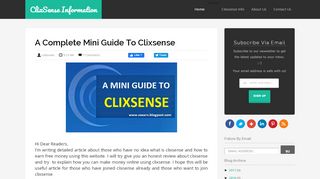 
                            8. A complete mini guide to clixsense - CSEarn | ClixSense Information