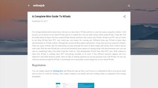 
                            9. A Complete Mini Guide To W3adz - onlinejob