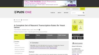 
                            11. A Complete Set of Nascent Transcription Rates for Yeast ...