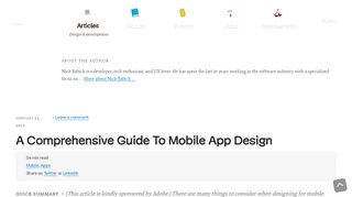 
                            8. A Comprehensive Guide To Mobile App Design — Smashing Magazine